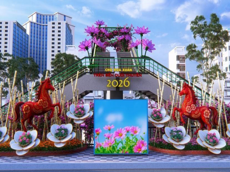 Từ 02-15/02 diễn ra Chợ Hoa Xuân “Trên bến dưới thuyền” Tết Bính Ngọ - Năm 2026