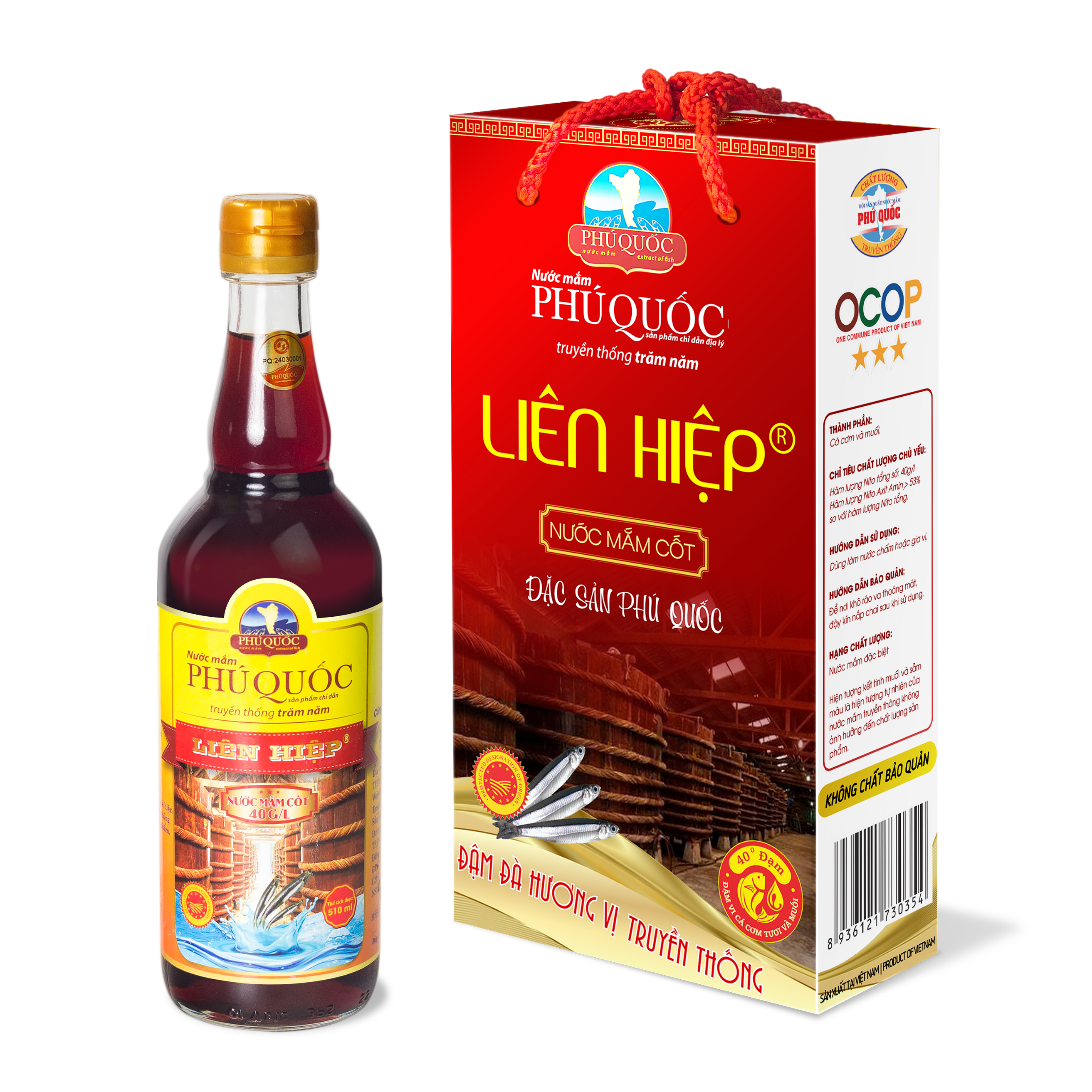 Nước mắm Liên Hiệp Phú Quốc 40 độ đạm - 510ml