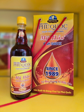 Nước mắm PQ Mỹ Hảo - 43 Độ đạm - Hộp 2 chai 500ml