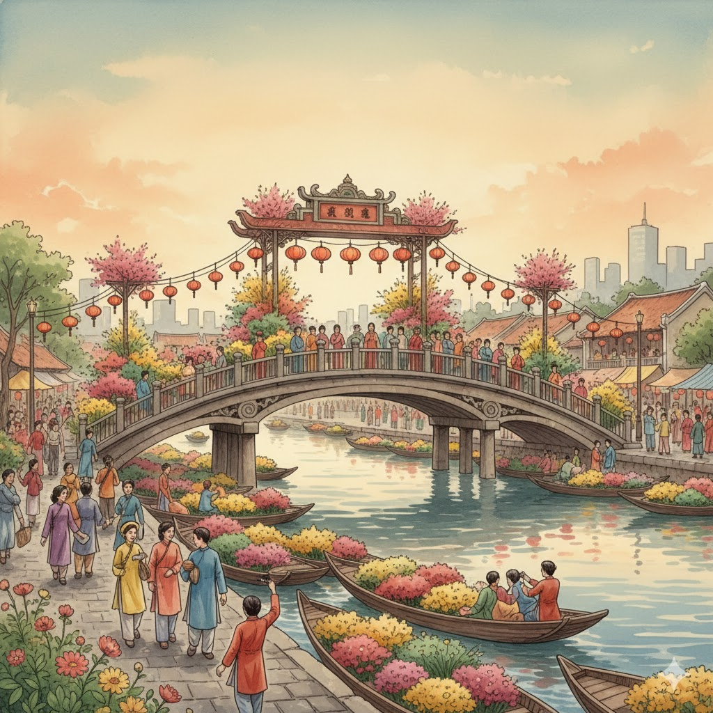 Cầu Hoa Xuân - Cầu đi bộ số 7