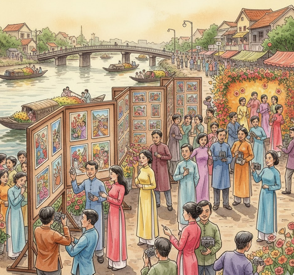 Hội thi Ảnh Nghệ Thuật ”Chợ Hoa Xuân Trên Bến Dưới Thuyền Tết Bính Ngọ (2026)